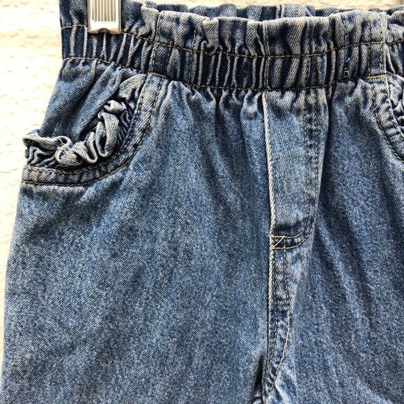 Girls Arizona Jean Co Pants Elastic waist 12M Ladybug Pom Poms Jeans Ruffles - Picture 3 of 6